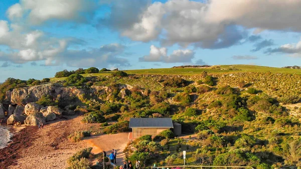 Kangaroo Island Południowa Australia Widok Lotu Ptaka Wybrzeże Piękny Zachód — Zdjęcie stockowe