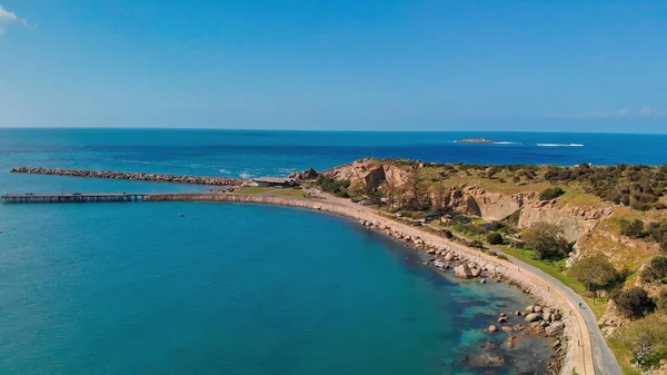 Granite Island Australie Vue Aérienne Littoral Par Une Belle Matinée — Photo