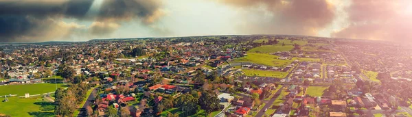 Vista Aérea Panorámica Del Horizonte Del Monte Gambier Hermoso Día —  Fotos de Stock