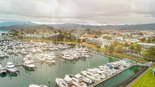 Mercury Bay Whitianga Vista Aérea Desde Dron Nueva Zelanda Isla —  Fotos de Stock