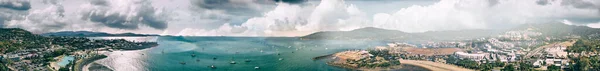 Vue Aérienne Panoramique Airlie Beach Par Une Belle Journée Ensoleillée — Photo