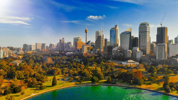 Luftaufnahme Der Skyline Von Sydney Vom Hafen Von Sydney — Stockfoto