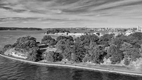 Vista Aérea Horizonte Sydney Partir Sydney Harbour — Fotografia de Stock