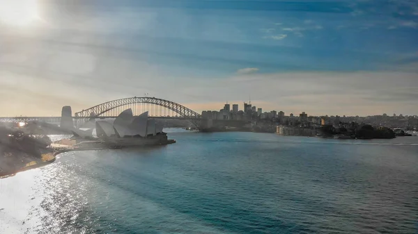 Légi Felvétel Sydney Városáról Sydney Kikötőjéből — Stock Fotó