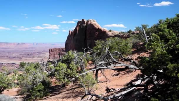 Mesa Arch στο Canyonlands κατά τη θερινή περίοδο, ΗΠΑ Αργή κίνηση — Αρχείο Βίντεο