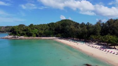 Surin Sahili, Phuket. Uçan İHA 'dan hava görüntüsü