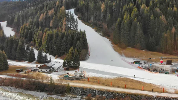 Auronzo Valley Och Skidbackar Vintertid Italienska Alperna — Stockfoto