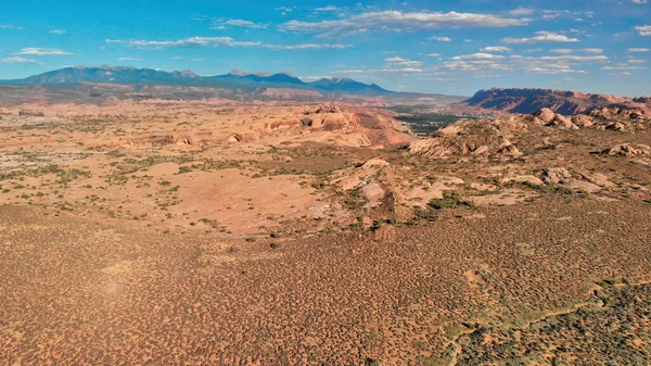 Park Avenue Flygfoto Från Helikopter Sommarsäsongen Arches National Park Utah — Stockfoto