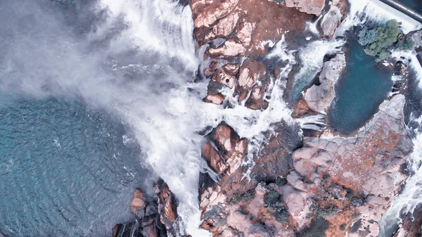 Vista Aérea Shoshone Falls Temporada Verano Desde Mirador Del Dron — Foto de Stock