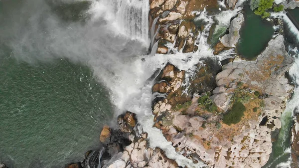 Widok Lotu Ptaka Shoshone Falls Sezonie Letnim Punktu Widzenia Drona — Zdjęcie stockowe