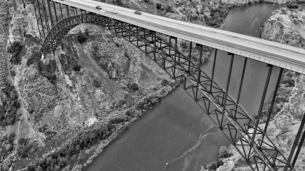 Twin Falls Idaho Perrine Memorial Bridge Vakre Canyon Sett Fra – stockfoto