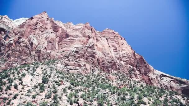 Mountains of Zion National Park, USA Lassított mozgás — Stock videók