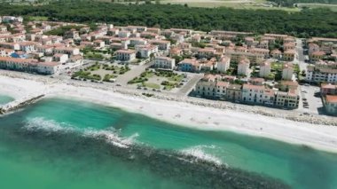Marina di Pisa sahil şeridinin inanılmaz hava manzarası, Toskana