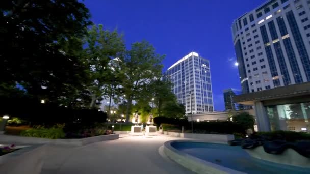 Salt Lake City Square à noite, Utah — Vídeo de Stock