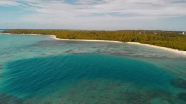 Mauritius, Benitiers Adası 'nın insansız hava aracı görüntüsü.