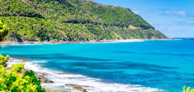 Grey River ve Sugarloaf arasındaki sahil şeridi Büyük Okyanus Yolu, Avustralya.
