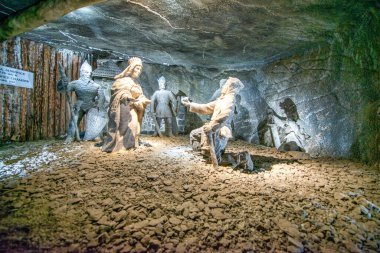 Polonya 'nın Krakow kenti yakınlarındaki Wieliczka kasabasındaki Wieliczka Tuz Madeni' nin içinde..