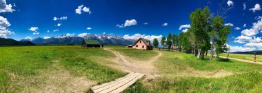 Antilop Düzlükleri Grand Teton Ulusal Parkı, yaz mevsimi. Panoramik görünüm.