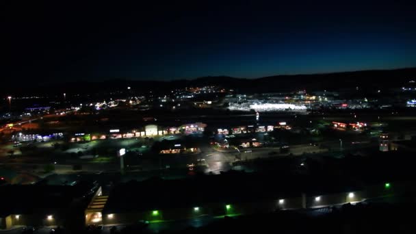 ST GEORGE, NV - JULY 15, 2019: Aerial view of city skyline on a summer night — Stock videók