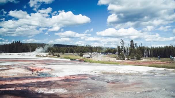 Parque Nacional Yellowstone, Wyoming. Herramienta de primavera esmeralda — Vídeo de stock