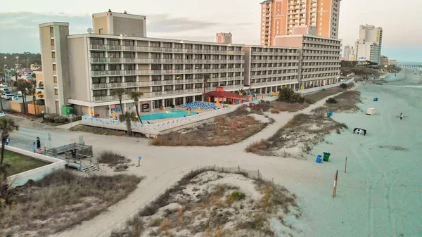 Aerial View Myrtle Beach Skyline Sunset Drone Point View South — Stock Photo, Image