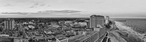 Panoramic Aerial View Myrtle Beach Skylineon Sunny Day Drone Point — Stock Photo, Image