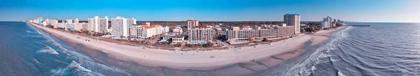 Panoramiczny Widok Lotu Ptaka Myrtle Beach Skylineon Słoneczny Dzień Punktu — Zdjęcie stockowe