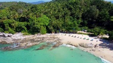 Surin Sahili, Phuket. Uçan İHA 'dan hava görüntüsü