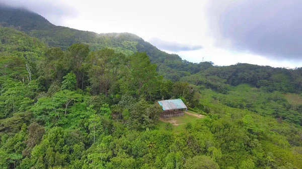 Mahe Seychelles Veduta Aerea Delle Montagne Della Costa Una Giornata — Foto Stock