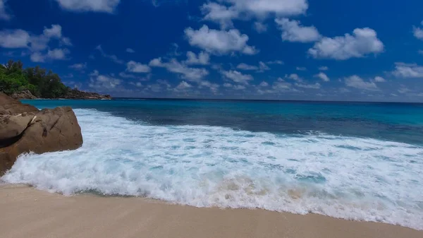 Anse Intendance Mahe Incroyable Vue Aérienne Littoral Seychellois Depuis Drone — Photo