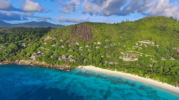 Anse Liberte Mahe Seychellerna Fantastisk Flygvy Från Drönare — Stockfoto
