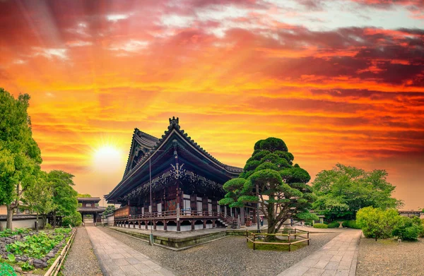 Famoso Tempio Buddista Kyoto Tramonto Giappone — Foto Stock