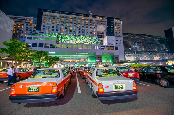 Kioto Japan Mai 2016 City Taxis Und Moderne Gebäude Entlang — Stockfoto