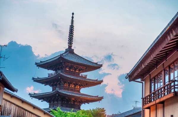 Antico Tempio Buddista Hokan Nella Città Vecchia Kyoto Nella Prima — Foto Stock