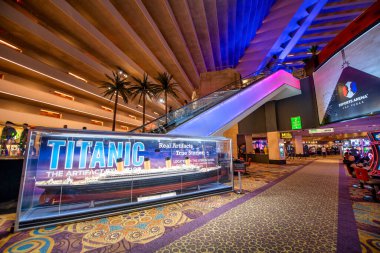 LAS VEGAS, NV - 30 Haziran 2018: Luxor Casino 'nun İç Görünümü.