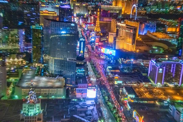 Las Vegas Giugno 2018 Veduta Elicottero Delle Luci Notturne Strip — Foto Stock
