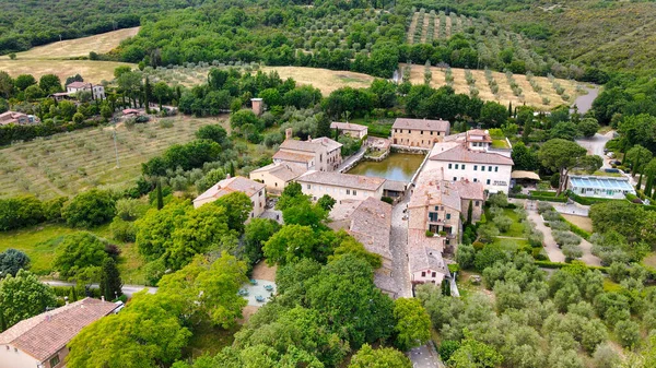 Vista Aérea Bagno Vignoni Itália — Fotografia de Stock