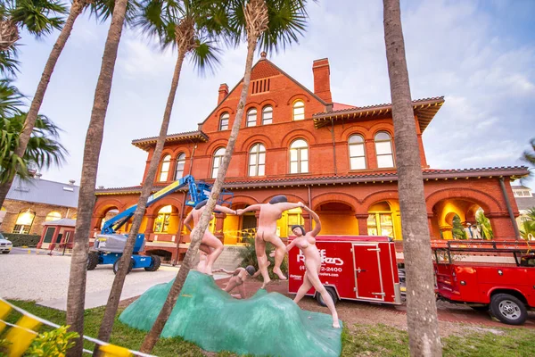 Key West Febrero 2016 Escultura Atardecer Parque Ciudad — Foto de Stock