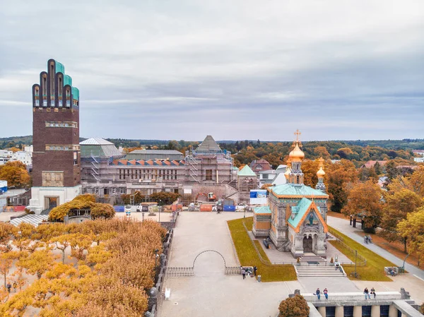 Russian Orthodox Church Darmstadt Germany Aerial View Drone — Stock Photo, Image