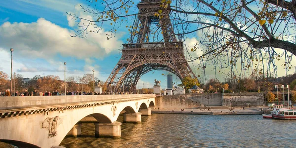 Torre Eiffel Pont Iena Paris França — Fotografia de Stock