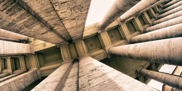 Λεπτομέρεια Της Piazza San Pietro Πλατεία Του Αγίου Πέτρου Ρώμη — Φωτογραφία Αρχείου