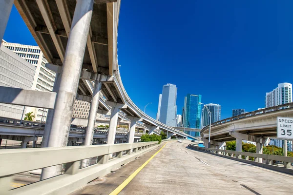 Miami Février 2016 Trafic Inter États Vers Centre Ville Miami — Photo