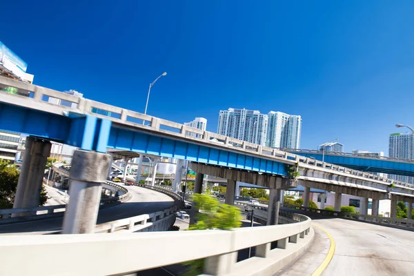 Pont Sur Une Route Centre Ville Miami — Photo