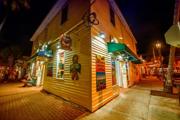 Key West Februar 2016 Nachtgeschäfte Der Nähe Des Mallory Square — Stockfoto