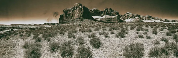 Formasi Rock Menakjubkan Dari Taman Nasional Arches Utah — Stok Foto