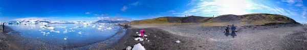 Jokulsarlon Iceland August 2019 Jéghegyek Lagúnája Jokulsarlon Nemzeti Parkban — Stock Fotó