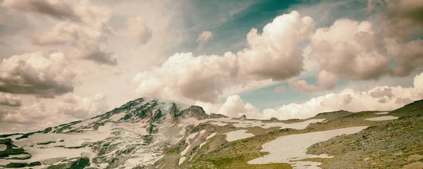 Monte Rainier Também Conhecido Como Tahoma Tacoma Grande Estratovulcão Ativo — Fotografia de Stock