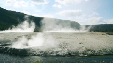 Midway Gayzer Havzası, Yellowstone Ulusal Parkı, Wyoming, ABD
