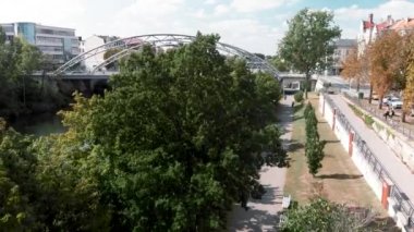 Bamberg yaz mevsiminde, Almanya 'da. İnsansız hava aracından görüntüle