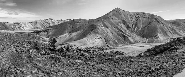 Drone Perspectiva Landmannalaugar Increíble Montaña Temporada Verano Islandia —  Fotos de Stock